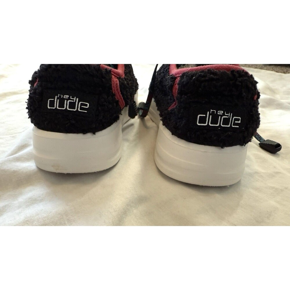 HEY DUDE Womens Teen Karina Sherpa Sneakers Moonless Sangria Size 5 - Picture 4 of 7